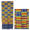 Kente cloth scarf, 'Danye Gbator'