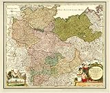 Niedersachsen mit dem Gebiet Holstein, Diepholz, G�ttingen und Berlin, um 1720, Planokarte