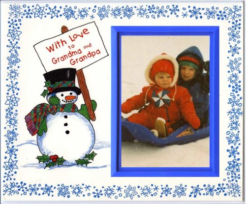 Childrens Toyshop  Toys : WIth Love to Grandma & Grandpa -snowman - Picture Frame Gift