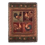 Review Manual Woodworkers  / Mediterranean Rooster Throw- 51x68
