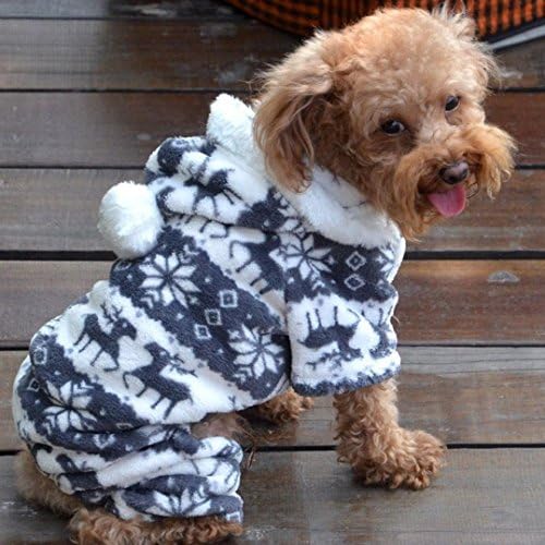 AutumnFall® New Stylish Pet Dog Warm Clothes Puppy Jumpsuit Hoodie Coat Doggy Apparel (XXL, Gray)