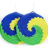 Yego Wave Earrings (Green, Yellow, Blue)