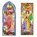 Reusable Stain Glass Window Clings - 2 Pack Angel Theme
