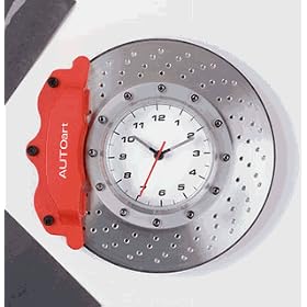 14 Disc Brake Shaped Wall Clock by Chaney Instruments
