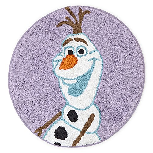 Disney Frozen Bath Rug Olaf Cotton Pile 24" Round Skid Resist Bath Mat