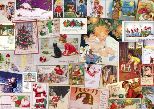 Childrens Toyshop  Toys : Gibsons Puzzle - Vintage Christmas (1000 pieces)