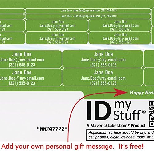 Bright Custom Personalized Labels – 29 Assorted Size IDmyStuff® Labels for Daycare, School, Tools – Waterproof, Fade Resistant, Colorful Label Sheets