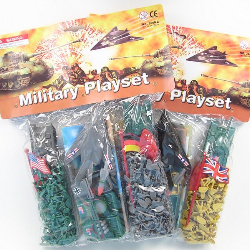Childrens Toyshop  Toys : 'Mini' Plastic Army Men Military Playset ~ Over 250 Pieces! 22mm Figures (15/16 inch)