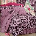 Zebra Print Bedding Collection - Pink/Black