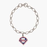 Philadelphia Phillies Silver Tone Single Charm Bracelet