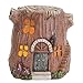 Bits and Pieces-Small Hand Painted Polyresin Garden Fairy House with Lights - Create Your Own Woodland Fairy Village