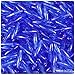 BEADTIN Dark Blue Transparent 19mm Spaghetti Craft Beads (200pc)