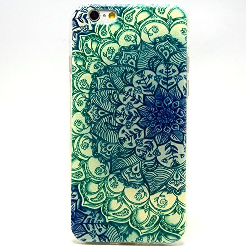 iPhone 6 Case, iPhone 6S Case, Aprtwin® Fashion Style Case, Green Totem Flower Soft TPU Back Case Cover Fit for iPhone 6/6S (4.7Inch)[Green]