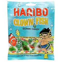 Haribo Gummi Candy, Clown Fish, 5-Ounce Bags (Pack of 12)
