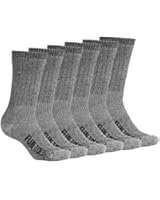 FUN TOES Men's Merino Wool Socks -6 Pack Value- Lightweight,Reinforced-Size 8-12