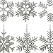 Set of 6 Handmade Snowflake Iron and Glass Pendant Christmas Ornaments, 6 Inches - Ideal Decorations for 25th Anniversary