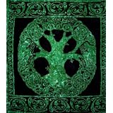 Celtic Tree Of Life Tapestry-Unique Home Decor-Emerald