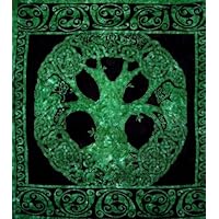 Celtic Tree Of Life Tapestry-Unique Home Decor-Emerald