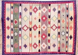 Cotton Dhurrie Unique Oriental Indian Floor Rugs Handmade Home Decor Interior Furnishings Size 4 ft x 5.5 ft (jrg078)