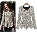 Aokin Women Scoop Neck Long Sleeve Lace Tunics Blouse Top
