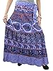 Indian Wrap Skirt Purple Ethnic Printed Cotton Long Wrap Around Skirt Beach Dress
