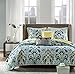 Madison Park Caprice 5 Piece Quilted Coverlet Set, King, Blue