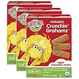 Earth's Best オーガニック 幼児用 セサミストリート サクサク グラハムクラッカー(アップルシナモン)(5.3oz x 3箱)[海外直送品] [並行輸入品]