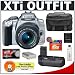 Canon Digital Rebel XTi 10.1MP Digital SLR Camera (Silver) + Canon EF-S 18-55mm Lens [Outfit] + BG-E3 Grip + 16GB Card + NB-2LH Battery + Accessory Kit