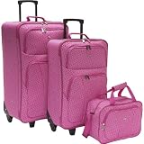 Susan G. Komen Luggage Support Collection 3 Piece Luggage Set