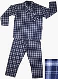 Hanes Blue and White Flannel Pajamas for Men