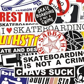 Assorted Skateboard Sticker 10 Pack