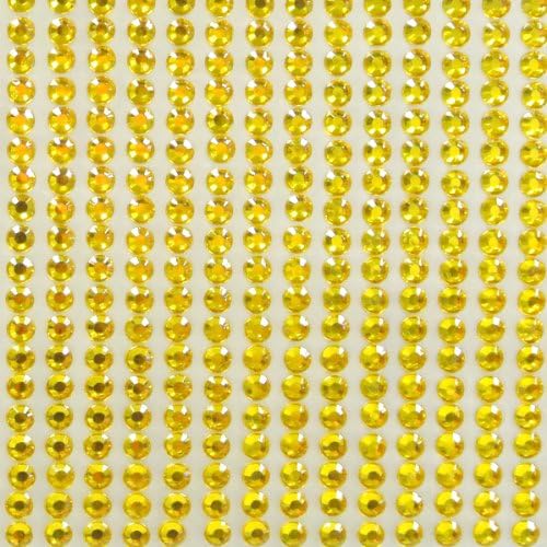 AllyDrew Yellow Crystal Diamond Sticker 4mm Adhesive Rhinestones, 990 pieces