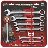 GearWrench 9317 7 Piece Ratcheting Wrench Set 5/16-Inch to 3/4-Inch Standard