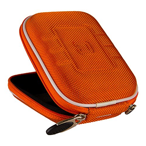 VanGoddy Semi Hard Nylon Carrying Case for Nikon Coolpix AW130 Digital Camera (Orange)