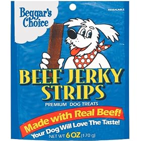 Beggar's Choice Dog Treats, Beef Jerky Strips, 6 oz (Pack of 12) by Groceries To Your Door