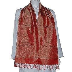 Mens Silk Scarf Gift for Him Handmade In India 10 x 72 inches (smf122)