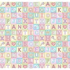 Fitted Pack N Play (Graco) Sheets - Flannel - Pink ABC - Made In USA