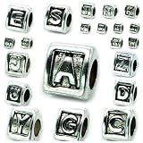(ONE) Alphabet Beads A-Z You Choose from Drop down Menu Top Quality Spacer Bead Charm Pandora Troll Chamilia Biagi Bead Compatible