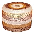 Sharon Round Lighted Stool - Rust/ Brown/ Cream