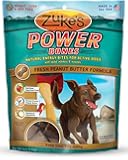 Zuke's Power Bones Natural Energy Bites for Active Dogs, Fresh Peanut Butter Formula, 6-Ounce