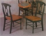 Set of 2 Hunter Green Napoleon Style Dining Chairs
