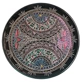Handmade Lacquer Platter With Intricate Floral Design (Thailand)