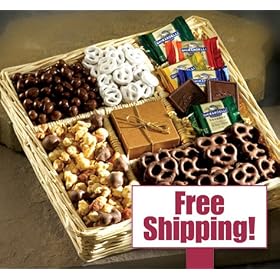 Deluxe Chocolate and Nut Collection Gift Basket Kosher