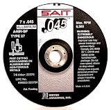 SAIT 22370 Type 27 7-Inch x .045-Inch x 7/8-Inch 8500 Max RPM A46N - Aluminum Thin High Speed Cut-Off Wheels - 50 Pack
