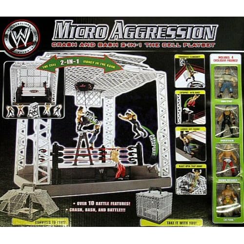 WWE Micro Aggression Hell In A Cell & Money In The Bank Playset