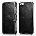 iPhone 6s/6 Case, Benuo [Vintage Series] [Genuine Leather] Folio Flip Corrected Grain Leather Case [Ultra Slim] with Magnetic Closure for iPhone 6/iPhone 6s 4.7 inch (Retro Black)