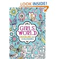Girls' World: Doodling and Colouring
