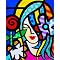 Outdoor Art - Brazilian Girl with Rose by Jozza (22x28")