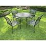 S/5 Sleigh Iron Patio Dining Set - Dark Grey