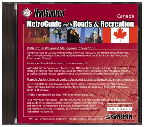 Garmin Roads and Recreation Canada Map CD-ROM (Windows)